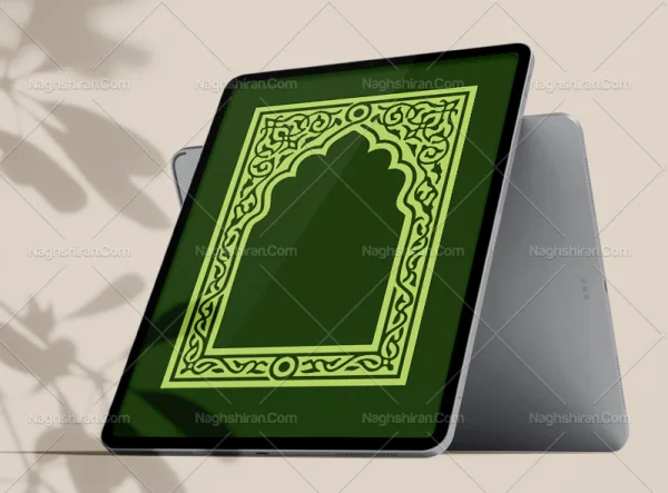 محراب طرح نقوش سنتی سبز