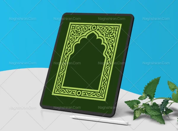محراب طرح نقوش سنتی سبز
