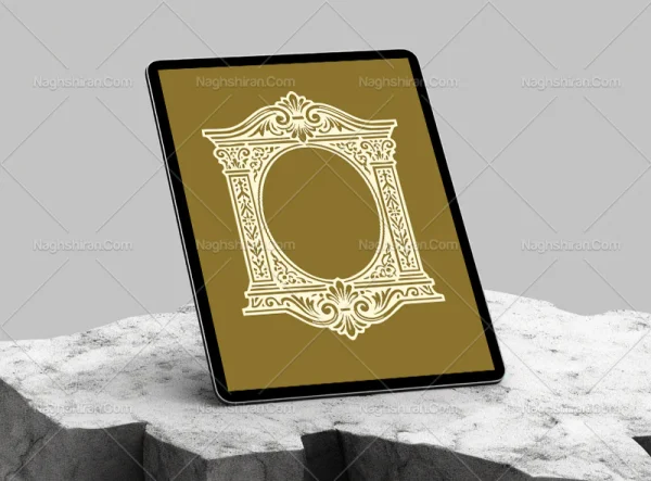 حاشیه طرح نقوش منبت کاری سفید