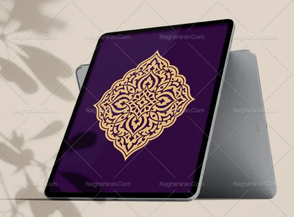 ترنج نقوش اسلیمی رنگی