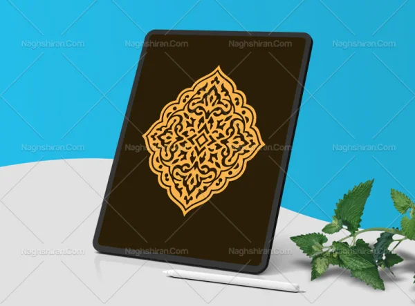 ترنج نقوش و المان سنتی رنگی