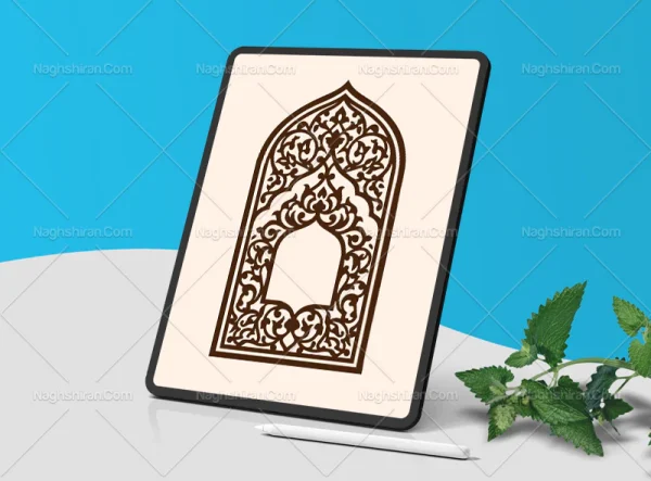 محراب طرح حاشیه نقوش و المان سنتی