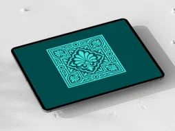 موتیف نقوش فیروزه ای رایگان