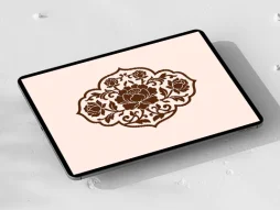 نشان قهوه ای نقش و نگار سنتی