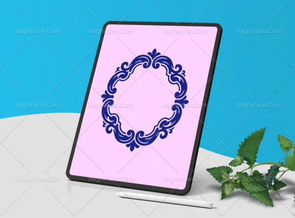حاشیه ساده سنتی آبی