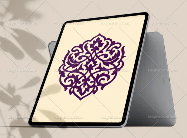 نشان طرح گل و برگ تذهیب