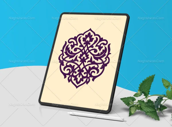 نشان طرح گل و برگ تذهیب