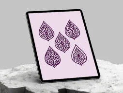 نشان 5 عددی بنفش سنتی
