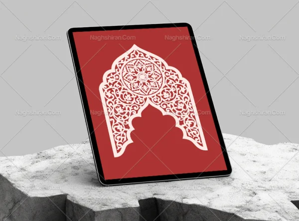 طرح محراب سفید نقوش سنتی