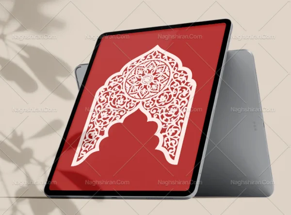 طرح محراب سفید نقوش سنتی