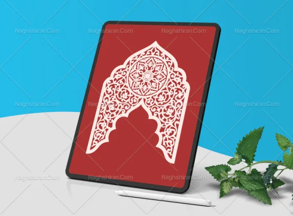 طرح محراب سفید نقوش سنتی
