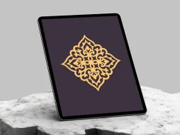 نشان ساده طرح نقوش سنتی کرمی