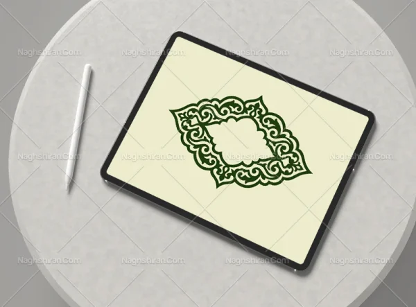 حاشیه طرح ترنج سبز سنتی