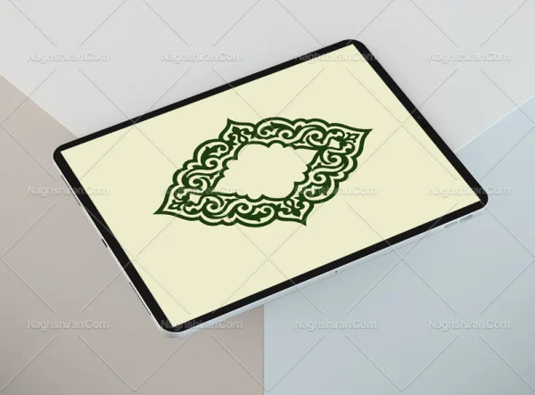 حاشیه طرح ترنج سبز سنتی