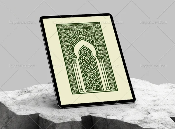 محراب طرح نقوش اسلیمی رنگی