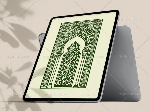 محراب طرح نقوش اسلیمی رنگی