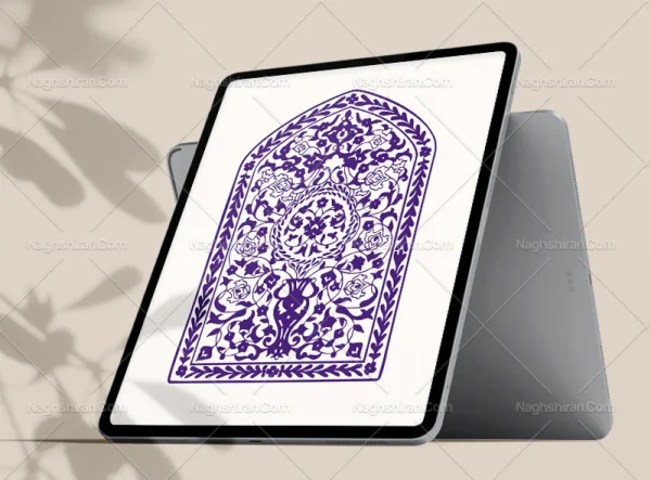 محراب طرح نقوش گل های سنتی