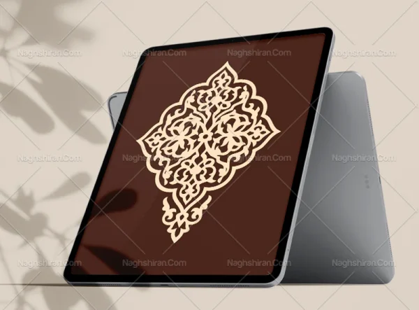 نقوش سنتی طرح ترنج رنگی