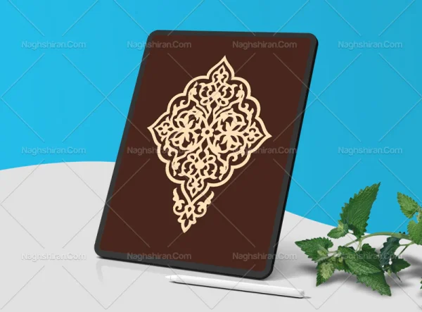 نقوش سنتی طرح ترنج رنگی