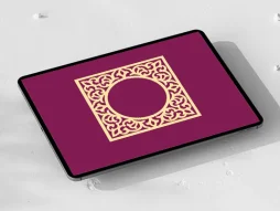 حاشیه مربع نقوش سنتی رنگی