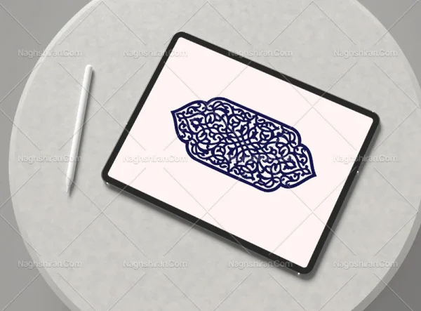 ترنج نقوش آبی اسلیمی