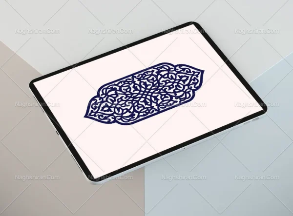ترنج نقوش آبی اسلیمی