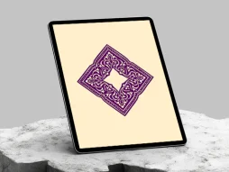نشان لوزی سنتی بنفش
