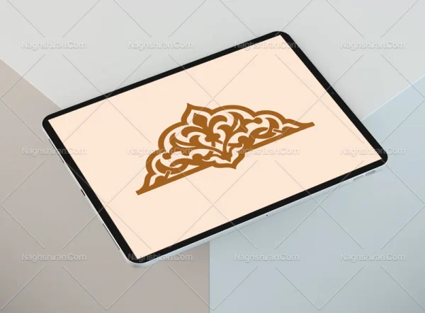 نیم ترنج قهوه ای اسلیمی