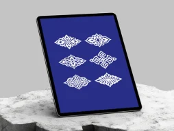 نشان سفید نقوش 6 عددی سنتی