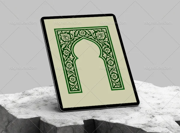 محراب ختایی سبز رنگ