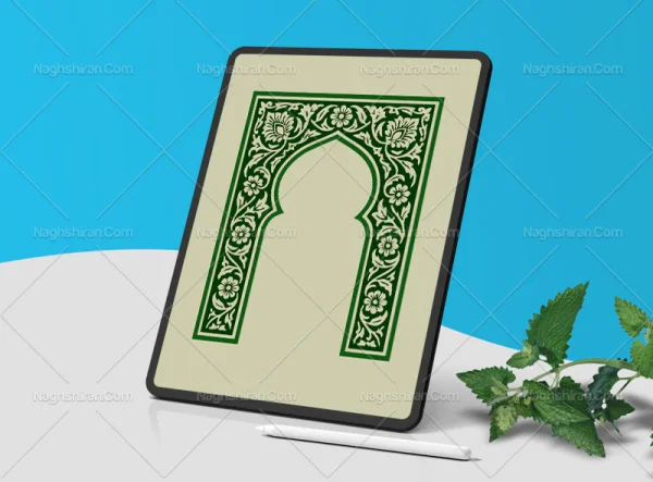 محراب ختایی سبز رنگ