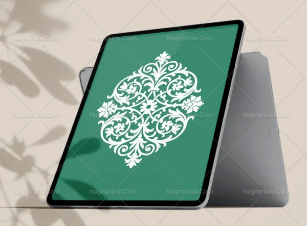 نشان گل سنتی و گردش حلزونی