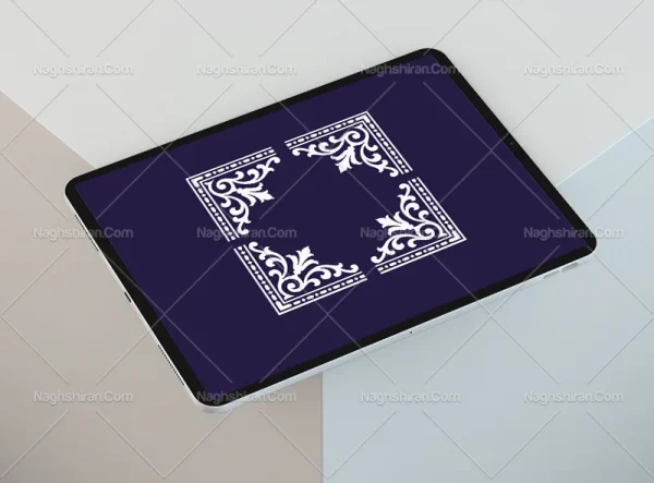 حاشیه طرح لچک سنتی سفید
