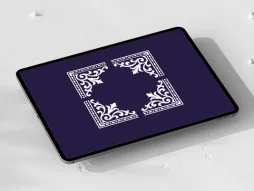 حاشیه طرح لچک سنتی سفید