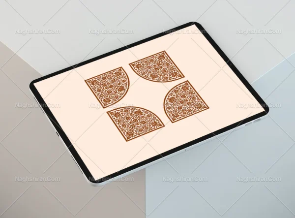 حاشیه طرح لچک گل و برگ سنتی