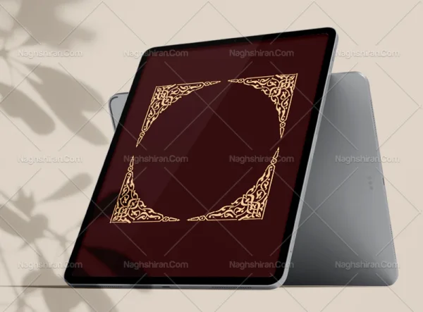 حاشیه طرح لچک ترنج اسلیمی رنگی
