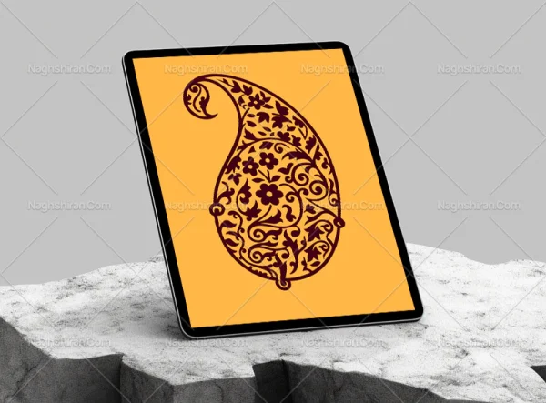 طرح بته جقه گل و برگ سنتی
