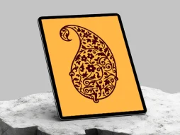 طرح بته جقه گل و برگ سنتی