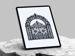 در فلزی طرح نقوش سنتی
