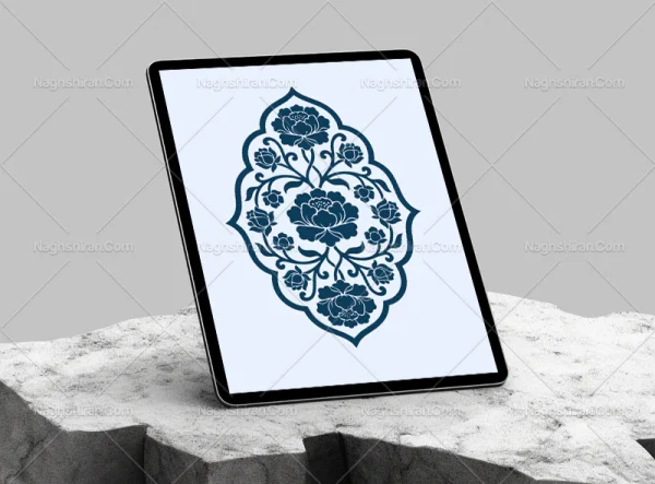 ترنج طرح گل رنگی