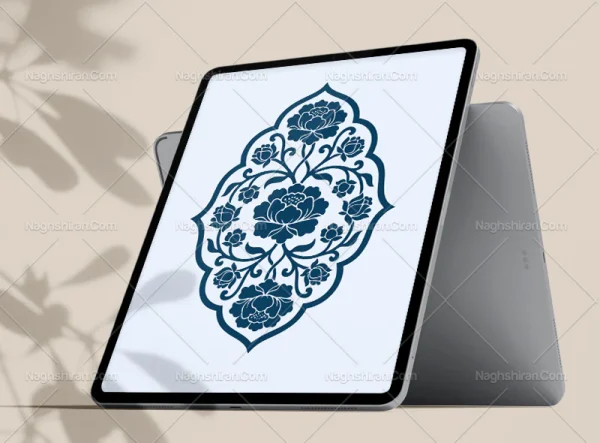 ترنج طرح گل رنگی