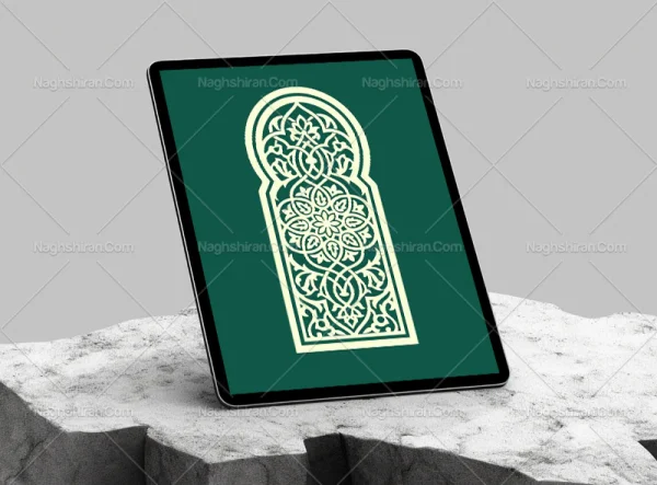 محراب نقوش اسلیمی سفید رنگ