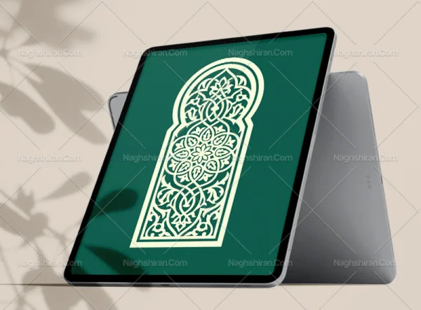 محراب نقوش اسلیمی سفید رنگ