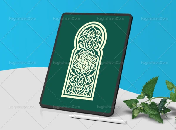 محراب نقوش اسلیمی سفید رنگ