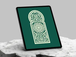 محراب نقوش اسلیمی سفید رنگ