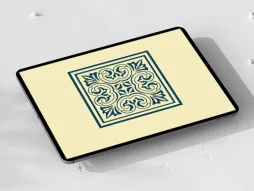 موتیف نقوش سنتی ساده آبی
