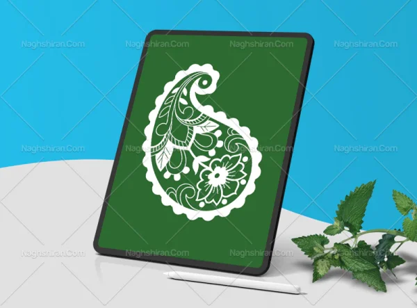 نقوش سنتی طرح بته جقه رایگان