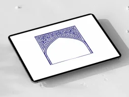 محراب نقوش تذهیب آبی