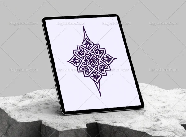 نقوش سنتی طرح نشان بنفش رایگان