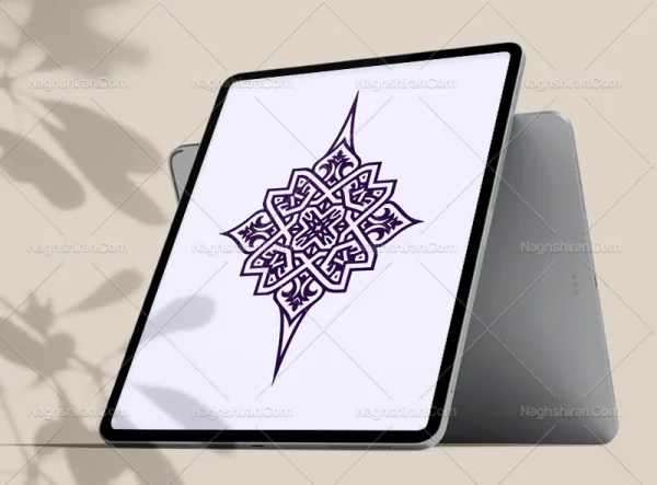 نقوش سنتی طرح نشان بنفش رایگان